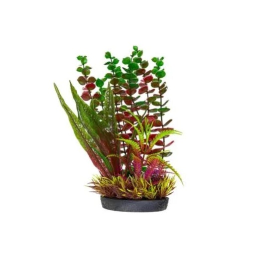 [AQ13695] Aquabroo Leaf Plastic Plant 28Cm