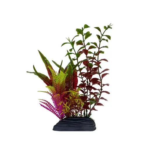 [AQ13689] Aquabroo Sedge Plastic Plant 18Cm