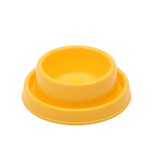 [HC007-650Y] Pet Mode Plastic Dog Bowl 650ml-Yellow
