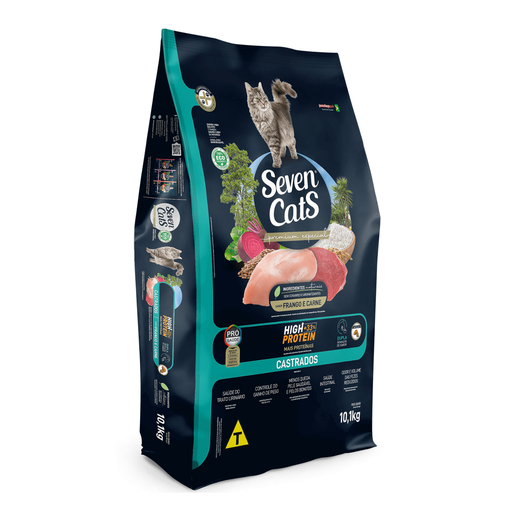 [SCT2210] Seven Cats Cat Food For Sterilized-Chicken & Beef [High Protein] 10kg+100g