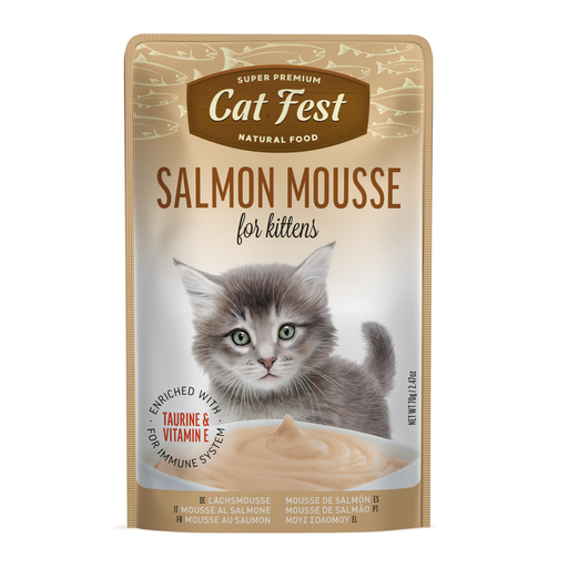 [79218985] Cat Fest Salmon Mousse For Kittens 70g [MOQ:12pcs] 