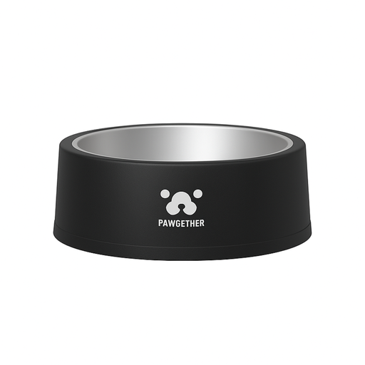 [BYPG-BOWL3S-BK] Pawgether 304 Stainless Steel Anti Slip Pet Bowl - 3S Series- 19x19x6.9cm-Black