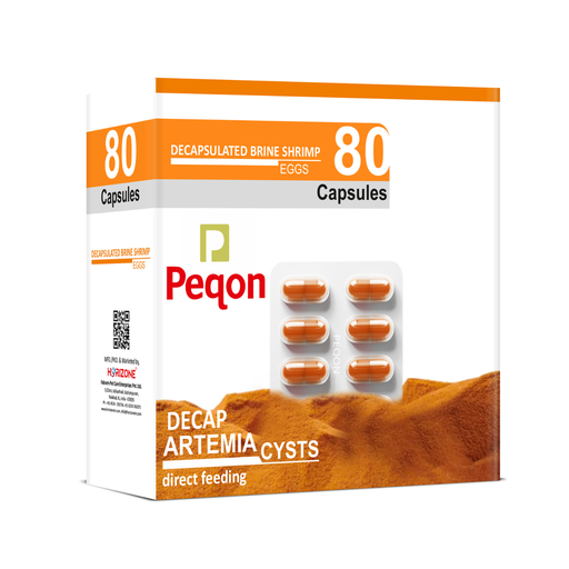 [8904406372421] Horizone Peqon Decap Artemia Cyst – Ready-to-Feed Decapsulated Brine Shrimp Eggs (80 Capsules) – No Hatching Needed