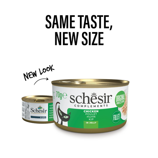[SCPST21121503] Schesir Complements Cat Wet Food  in Jelly Can- Chicken 70g [MOQ:12pcs]