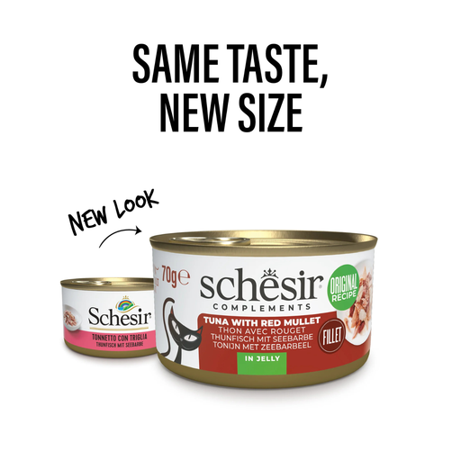 [SCPST21122603] Schesir Complements Cat Wet Food  in Jelly Can- Tuna With Red Mullet 70g [MOQ:12pcs]