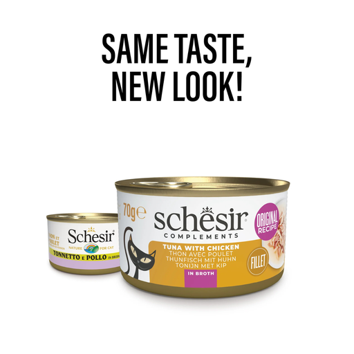 [SCPST21151403] Schesir Wet Cat Food In Broth Can-Tuna With Chicken 70g [MOQ:12pcs]