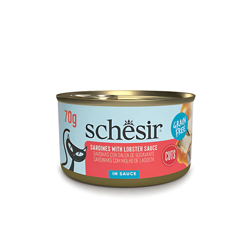 [SCINV21110203] Schesir Grill Wholefood Cat Can Sardines In Lobster Sauce 70g [Min Order:12pcs]
