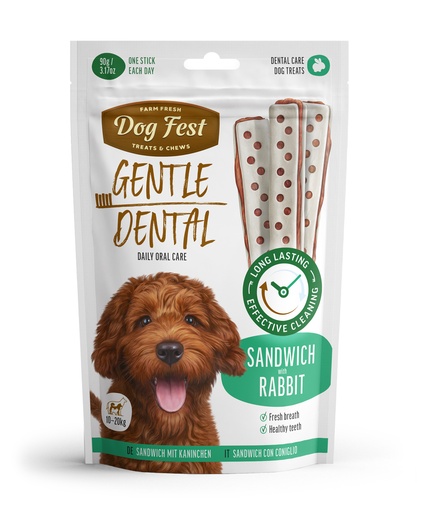 [79215731] Dog Fest Dental Treats For Adult Dogs -Sandwich -Rabbit 90g