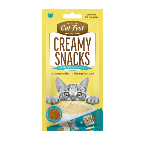 [79215724] Cat Fest Creamy Snacks- Turkey With Caviar 4x10g