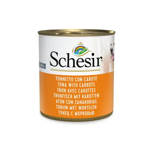 [C01064729] Schesir Dog Wet Food in Jelly Can-Tuna With Carrot 285g [MOQ:16pcs]