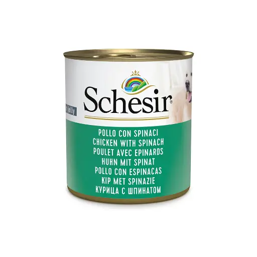 [C01064728] Schesir Dog Wet Food in Jelly Can-Chicken With Spinach 285g [MOQ:16pcs]