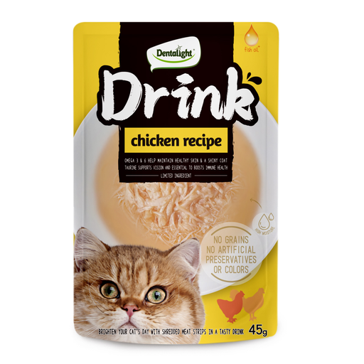 [DL13159] Dentalight Cat Drink-Chicken 45g