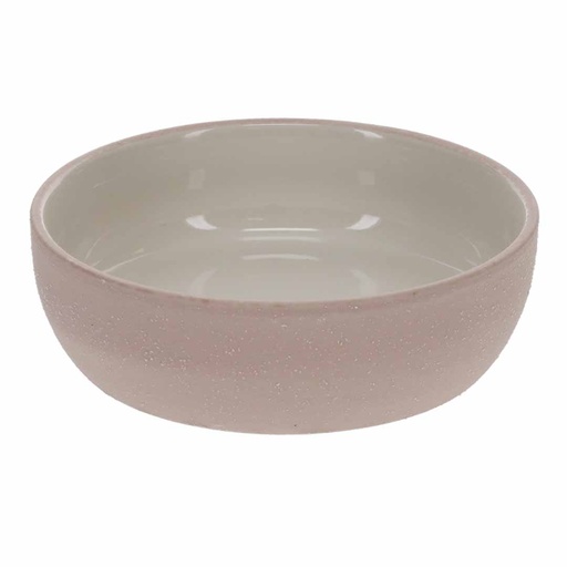 [LR15753] Duvo+ Feeding Bowl-Stone-Sandy Coral S - 380ml - 14x14x4cm Pink