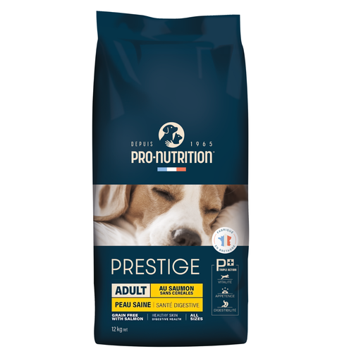 [208370] Pro Nutrition Prestige Adult Dog Food – All Sizes – Digestive Health – Salmon– GrainFree – 12kg
