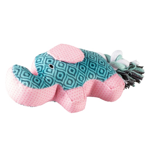 [LR15238] Duvo+ Plush Elephant Retro Blue - Dog Toy 24x11x5cm
