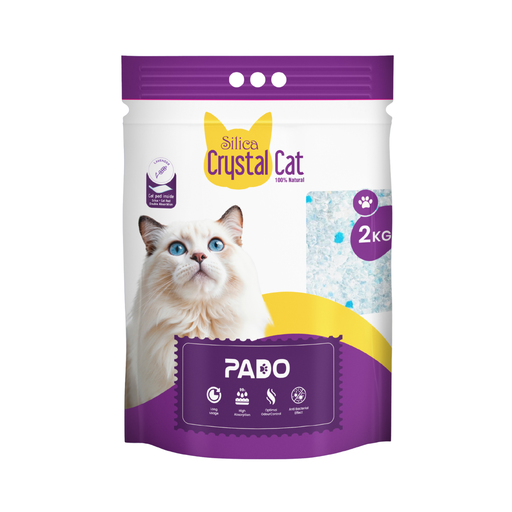 [PD-83119] Pado Silica Crystal Cat Litter 2kg With Pad Inside -Lavender