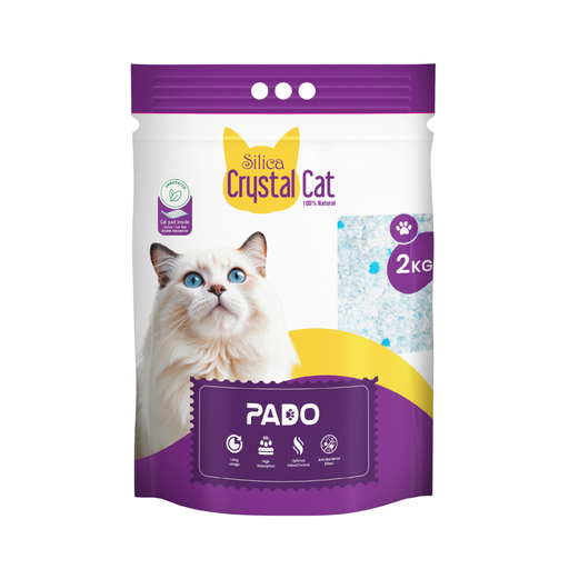 [PD-83120] Pado Silica Crystal Cat Litter 2kg With Pad Inside -Unscented