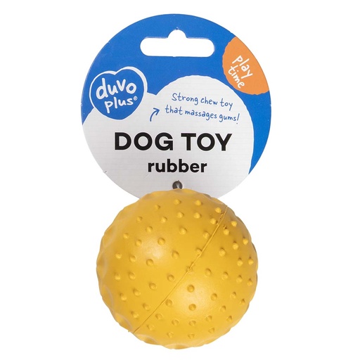[LR15938] Duvo+ Ball Griplay dental dot Yellow - Dog Toy 6x6x6cm