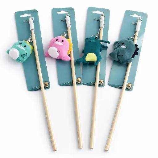 [PB13876] Petbroo Teddy Cat Wands Toys