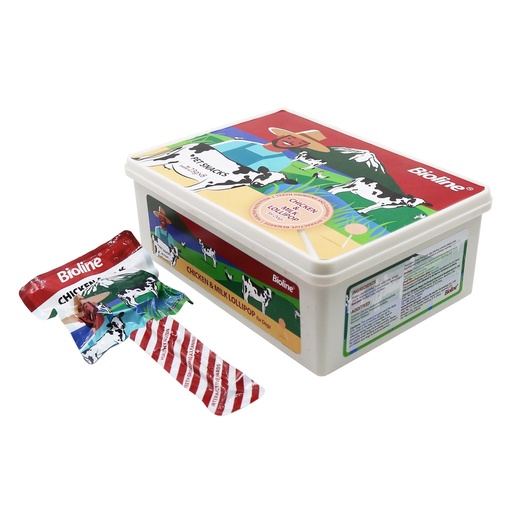 [6978312000145] Bioline Lollipop for Dogs (Chicken&Milk 23g x 8pcs)