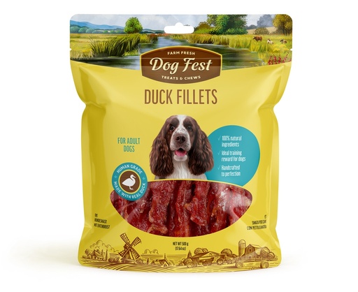 [79221312] Dog Fest Duck Fillets For Adult Dogs - 500g