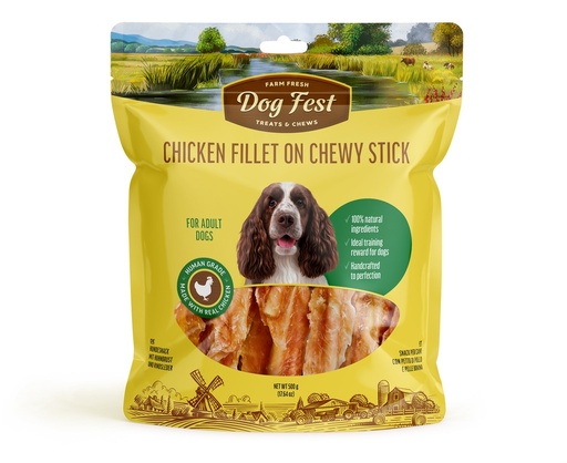 [79221275] Dog Fest Chicken Fillet On Chewy Stick For Adult Dogs - 500g