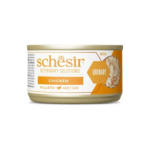 [SVS21611406] Schesir Veterinary Solutions-Urinary-Can For Cat-Wholefood Fillets-Chicken 8x80g