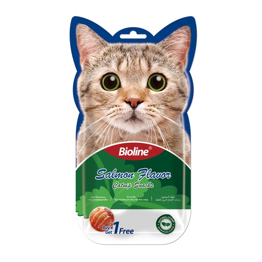 [6970117127126] Bioline Catnip Snacks - 5x15g[Flavor - Salmon]