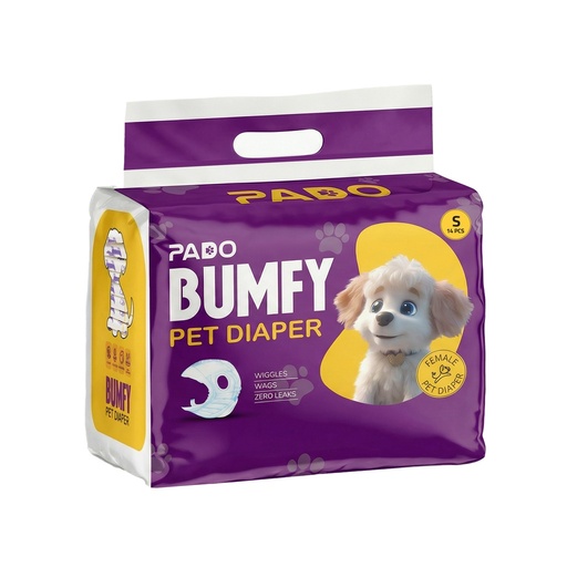 [PD-83074] Pado Bumfy Pet Diaper For Female - 14pcs [Size-S]