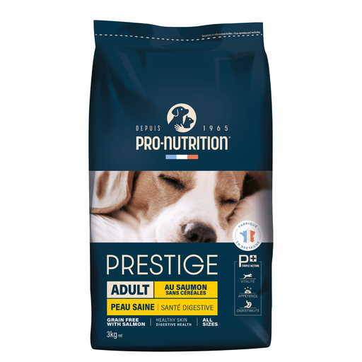 [208350C4] Pro Nutrition Prestige Adult Dog Food – All Sizes – Healthy Skin  – Salmon– GrainFree – 3kg