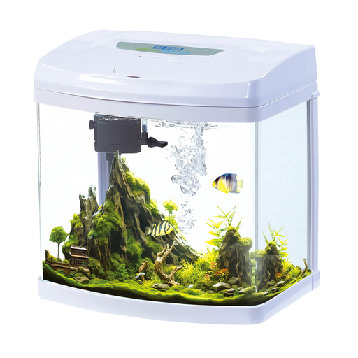 [KR-WH-BL-490A] Karis Glass Aquarium BL-490A - [49x27.5x43.5cm, Color - White]