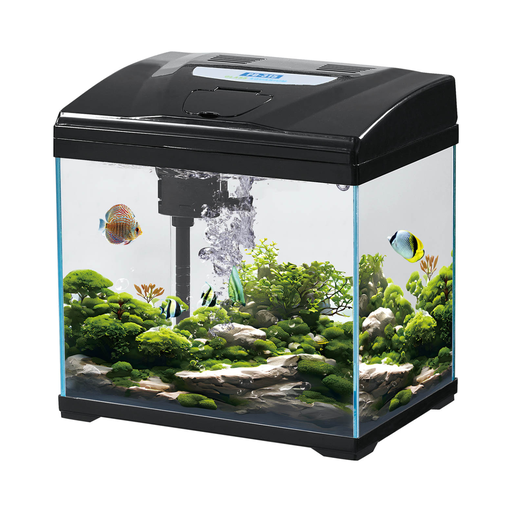 [KR-BK-PD-315] Karis Super White Glass Aquarium PD-315 - [30x21x30cm, Color - Black]